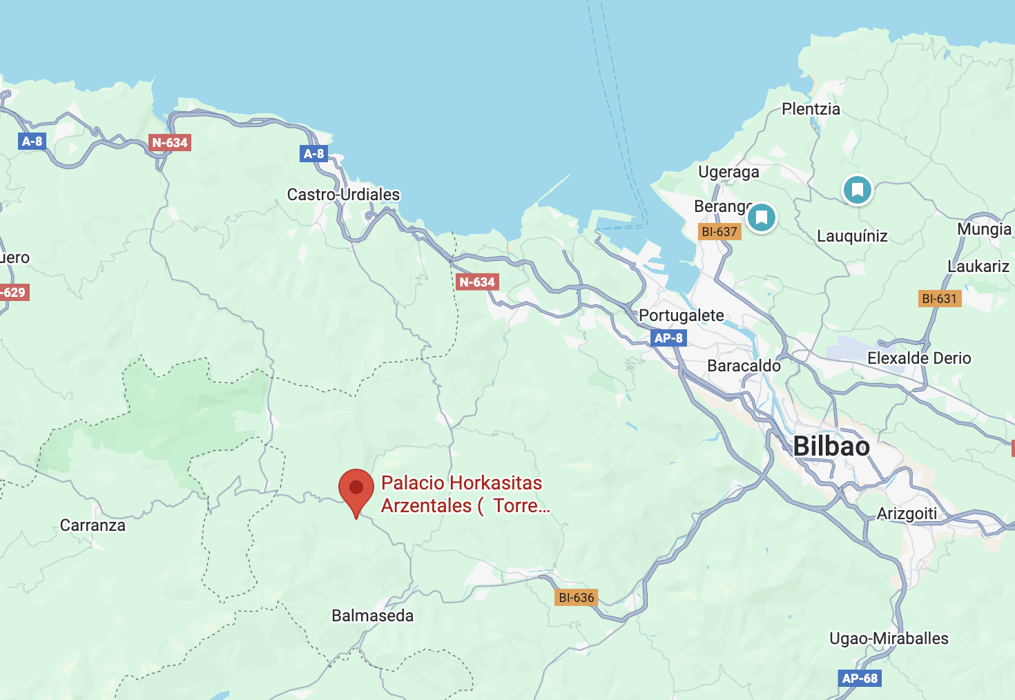 Mapa de ubicación - Palacio Horkasitas